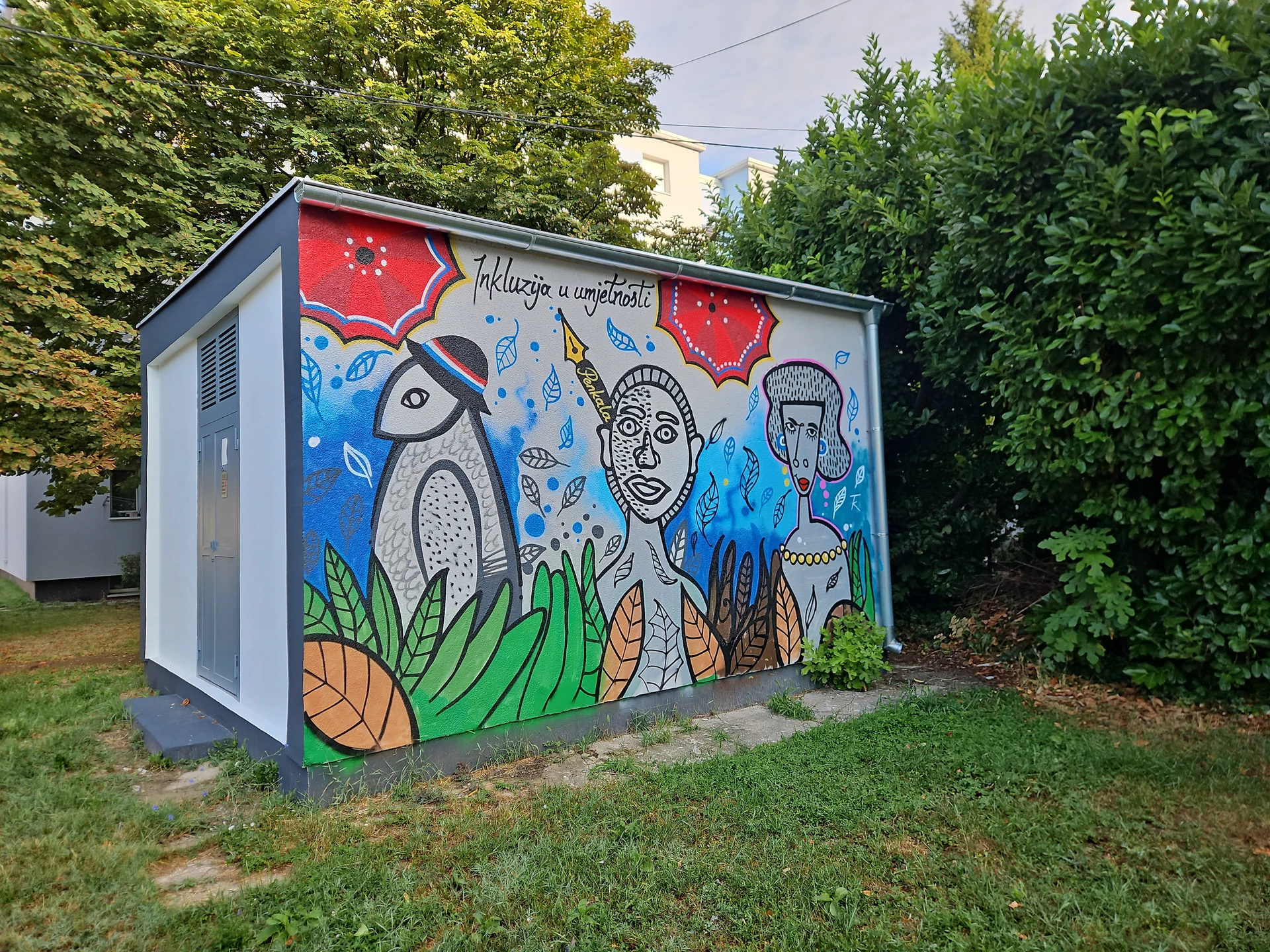 Grafit na trafostanici u Županjskoj ulici u zagrebačkom Voltinom.